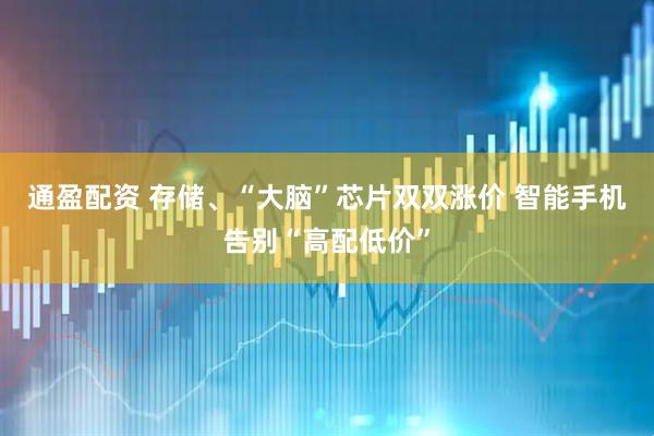 通盈配资 存储、“大脑”芯片双双涨价 智能手机告别“高配低价”